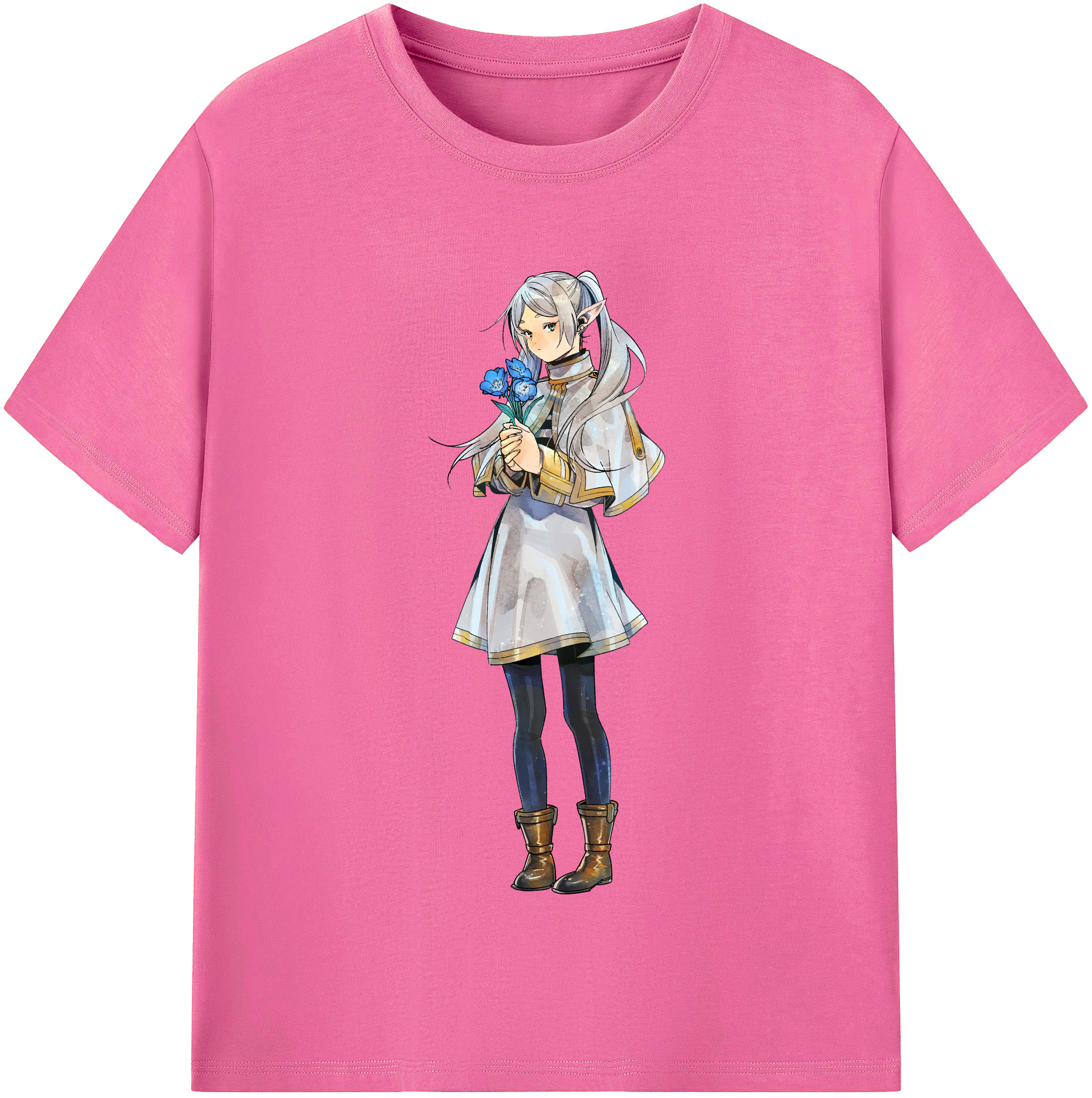 （画像用） 葬送のフリーレン Frieren レディースカジュアルプリントTシャツ（綿100％）